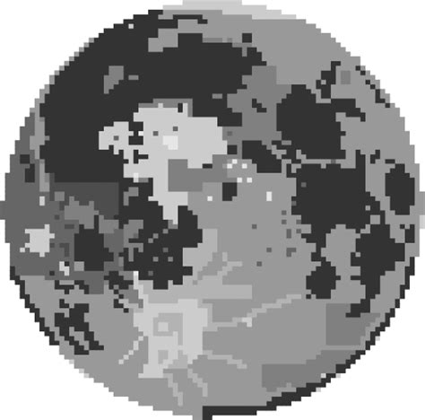 Download Hd Pixel Moon Digital Artwork Art Transparent Png Image