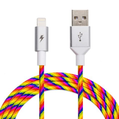 Rainbow Lightning Cable 5 Ft 15m Length Charge Cords