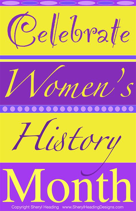 Celebrate Womens History Month Poster Sheryl Heading Designs