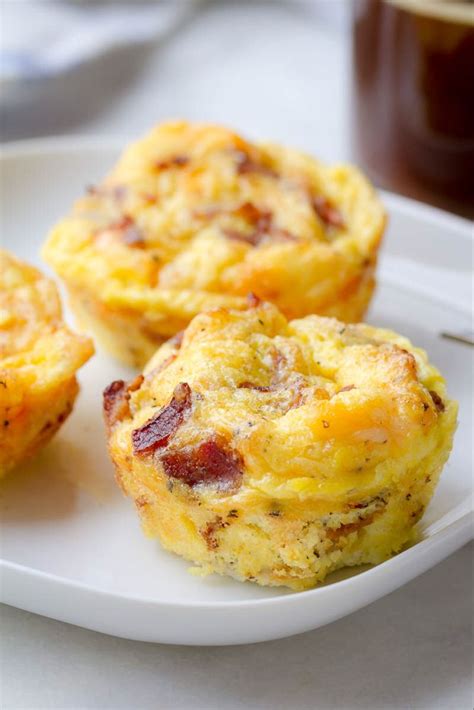 Cheesy Bacon Egg Muffins Breakfast Recipes Casserole Breakfast