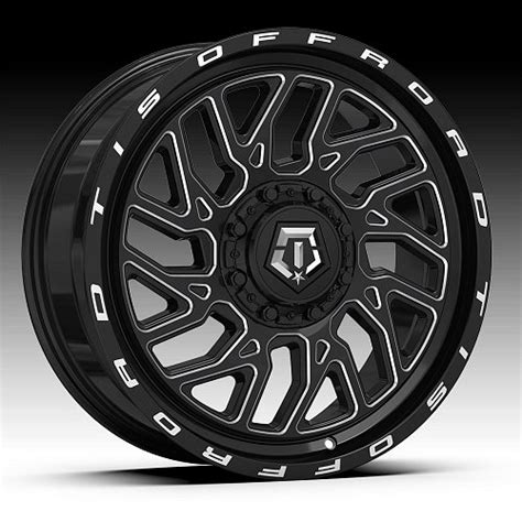 Tis Wheels 544bm Overland Black Milled Custom Wheels Rims 544bm