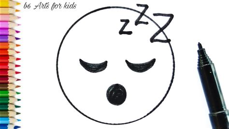 How To Draw Sleeping Face Emoji Youtube