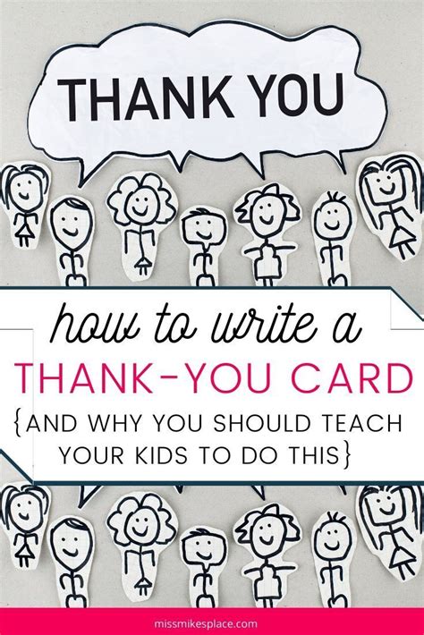 How to make a thank you card. How to Write a Thank You Card {And Why You Should Teach Your Children to do This} - Miss Mike's ...