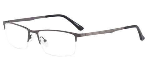 Lombard Rectangle Prescription Glasses Gray Mens Eyeglasses