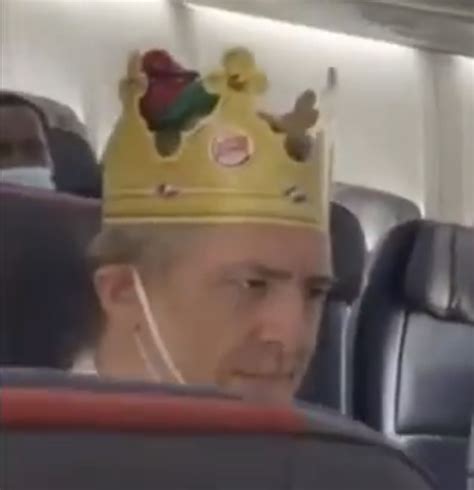 Man With Burger King Crown Plane