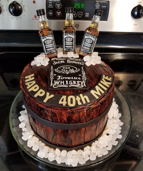 Jack Daniels Birthday Cake For Husbands 40th Birthday Party Cake
