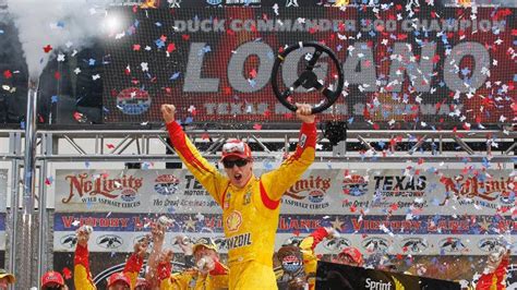 Joey Logano Makes Last Lap Pass Of Jeff Gordon For Win At Texas After