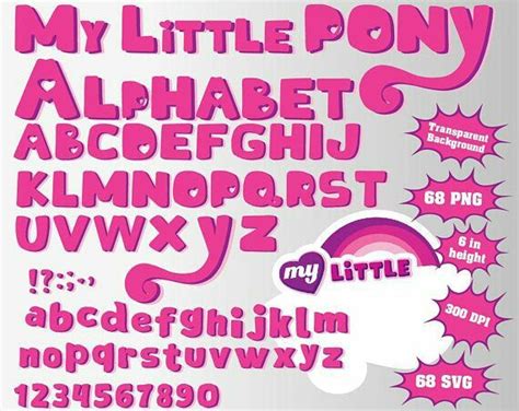 Alphabet Font My Little Pony Friendship Little Pony Party My Little
