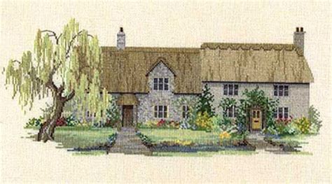 Christmas cross stitch pattern merry christmas vintage | etsy. VE09-Willow-Tree-Cottages.jpg (600×333) | Cross stitch