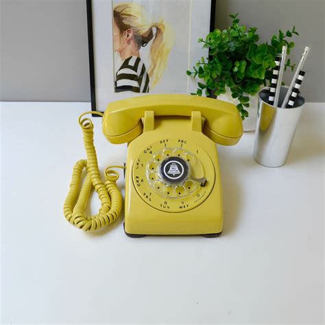 Vintage Rotary Phone Working Rotary Dial Telephone Retro Etsy Retro Phone Rotary Phone