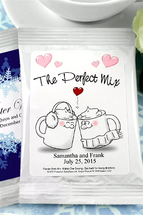 Personalized Hot Cocoa Packet Favors Davids Bridal