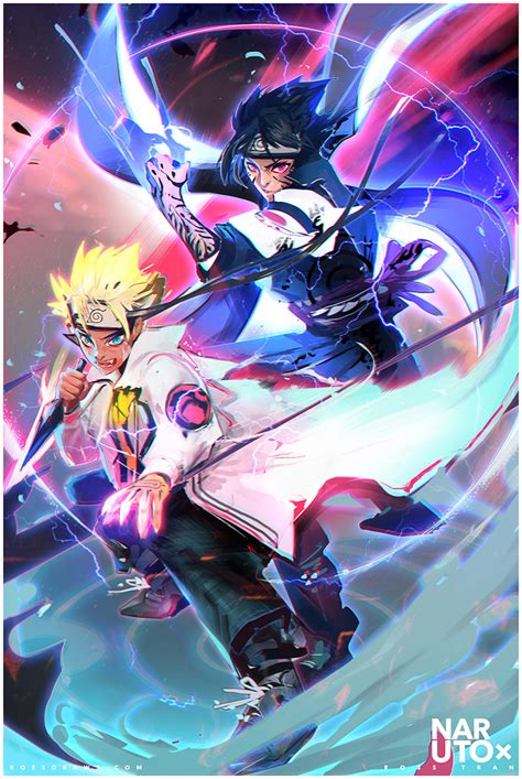 Fighting To Protect Naruto And Sasuke Daily Anime Art