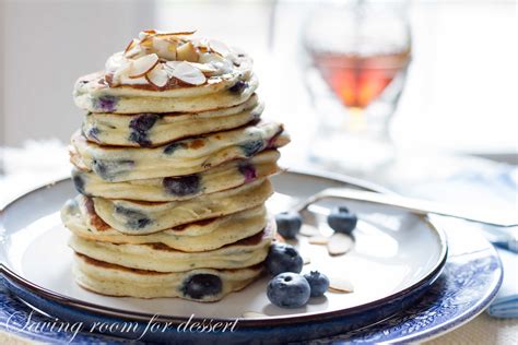 Fluffy Greek Yogurt Blueberry Pancakes 3 Saving Room For Dessert