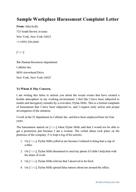 40 Formal Complaint Letter Templates Word Templatelab