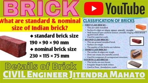 What Is Brick क्या है ईंट Standard Size Of Brick ईंट का आकार