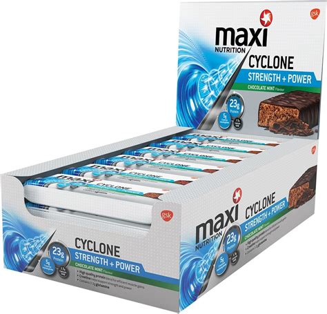 Maxinutrition 60g Choc Mint Cyclone Bar Pack Of 12