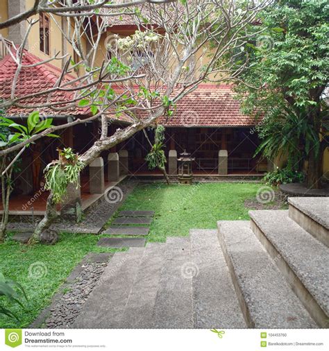 From parties to pet areas. Balinese Backyard, Gardening Design Stock Photo - Image of ...