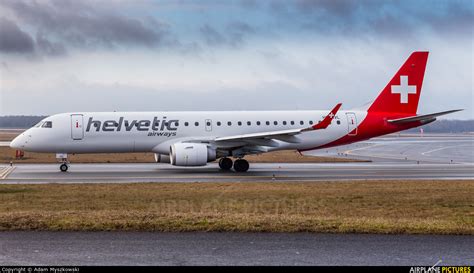 Airline code, web site, phone, reviews head office: HB-JVL - Helvetic Airways Embraer ERJ-190 (190-100) at Warsaw - Frederic Chopin | Photo ID ...