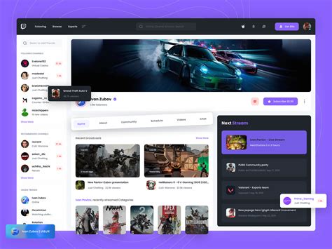 Twitch Redesign Concept By Uixzubov On Dribbble