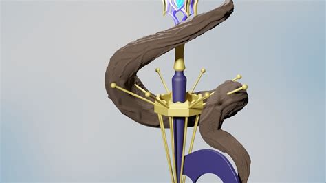 Fate Grand Order Artoria Casters Staff 3d Model 3d Printable Cgtrader