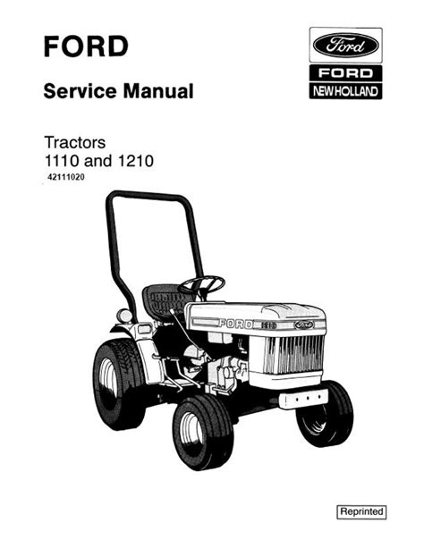 Ford 1110 And 1210 Tractor Service Manual Farm Manuals Fast