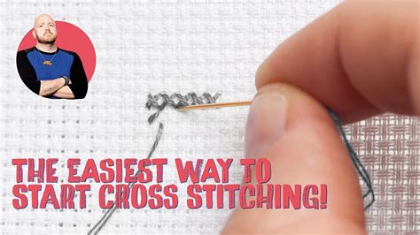 how to start cross stitch without a knot mr x stitch youtube