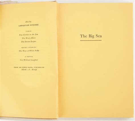 Lot 680 Langston Hughes Signed And Inscribed The Big Sea 1945 Case