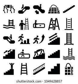 Staircase Icons Set Editable Outline Stock Vector Royalty Free Shutterstock