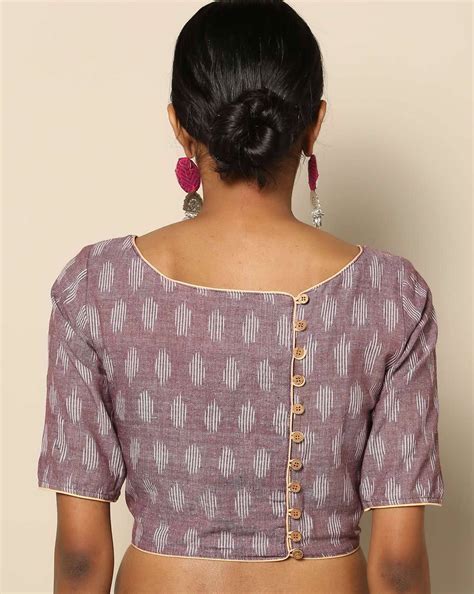 20 Simple Blouse Back Neck Designs For Cotton Sarees Keep Me Stylish