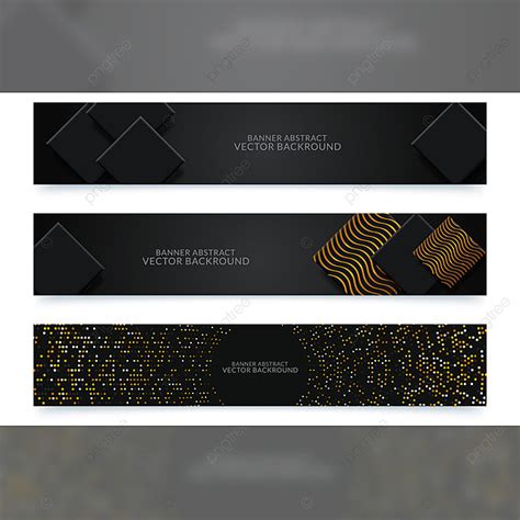 Design Of Black Horizontal Web Banners Template For Free Download On