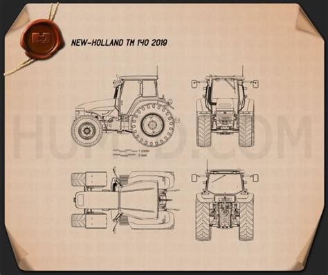 Tractor Blueprint Download Hum D Blueprints New Holland Tractor Drawing