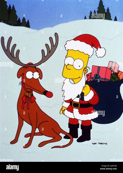 Santas Little Helper Bart Simpson The Simpsons 1989 Stock Photo Alamy