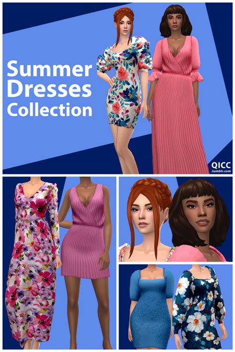 Summer Dresses Collection Quirky Introvert Cc On Patreon Sims 4 Mods