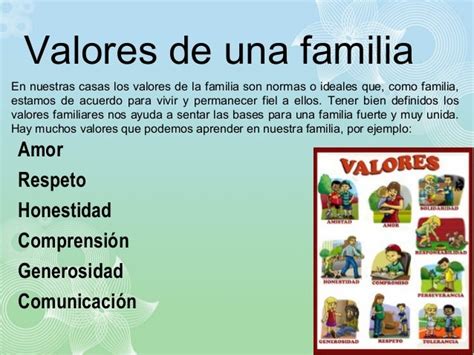 Los Valores En La Familia Los Valores En La Familia