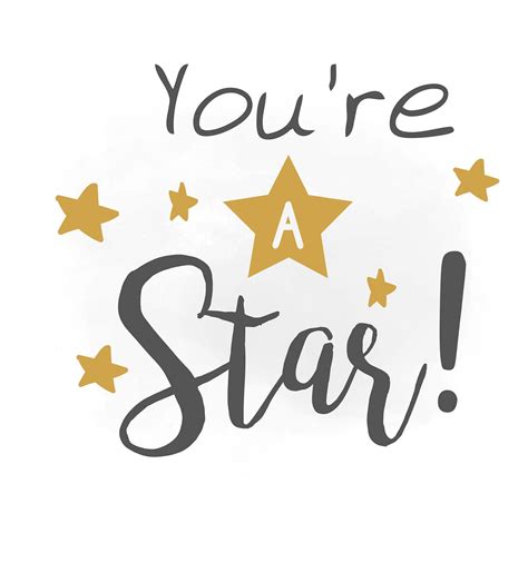 You Are A Star Svg Clipart Boys Quote Word Art Cutting File Etsy