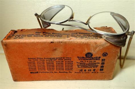 Vintage Willson Safety Spectacles Glasses Industrial