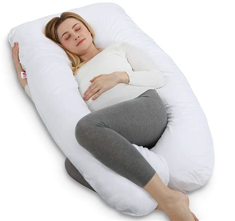 These specialized pillows are designed to support your you can lay it out lengthwise to create a full body pillow to cuddle while side sleeping, or fold it in half and use it to support your stomach, back, knees. Meiz 55" U Shaped Pregnancy Pillow - Maternity Pillow ...