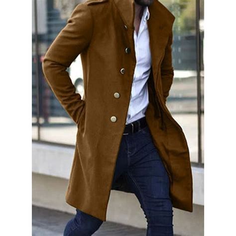 Men Brown Velvet Overcoat Vintage Long Trench Coat Men New Etsy