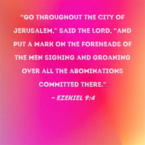 Ezekiel 94 Go Throughout The City Of Jerusalem Said The Lord And