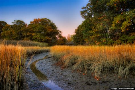Fall Colors At Fore River Sanctuary Trail Portland Maine Hdr