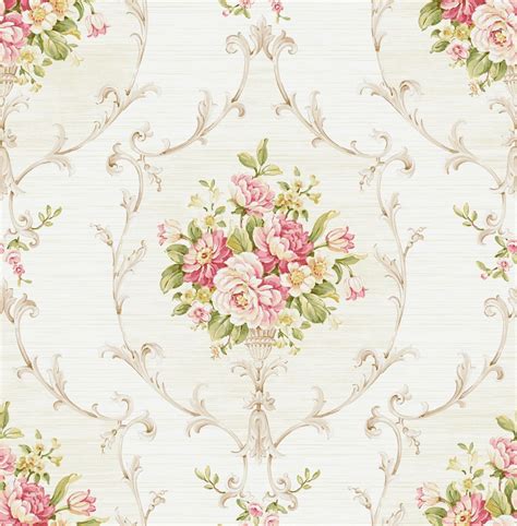 Seabrook Wallpaper In Off White Pink Rg60601 The Savvy Decorator