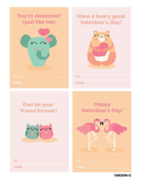 Valentine's Day Card Printable Free Papaya