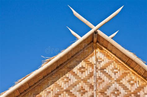 Pattern Of Native Thai Style Bamboo Hut On Island Stock Photo Image