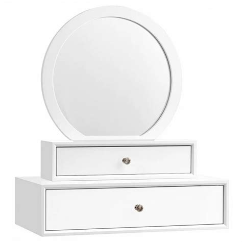 Makeup Dressing Wall Mounted Vanity Mirror With 2 Drawers