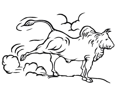 Please wait, the page is loading. Bull Coloring Pages - GetColoringPages.com