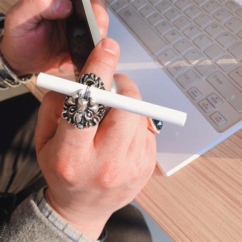 Lion Cigarette Holder Ring Retro Hipster Smoking Ring Male Etsy
