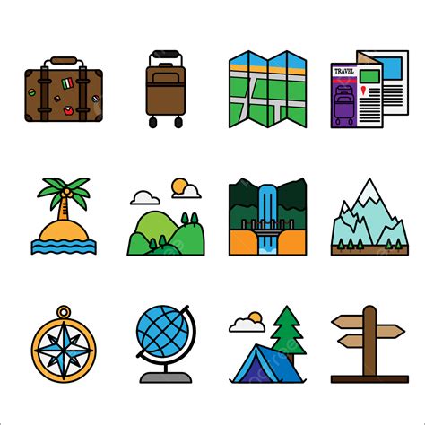 Vacation Travel Clipart Hd Png Travel And Vacation Icon Set Travel