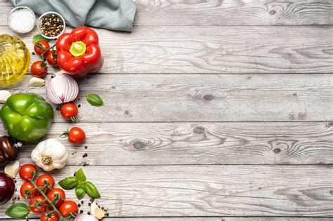 Food Cooking Background With Vegetab Background Stock Photos