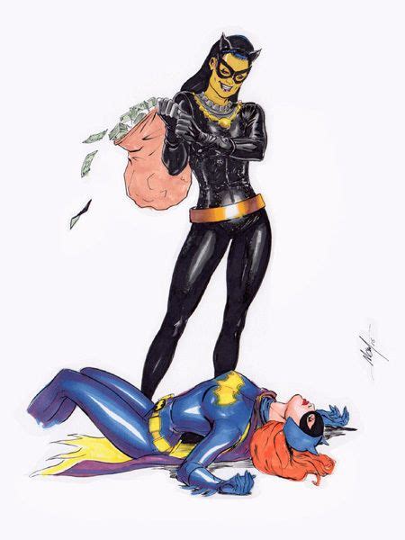 Catwoman Batgirl By Mc Wyman Batgirl Catwoman Comic Artist