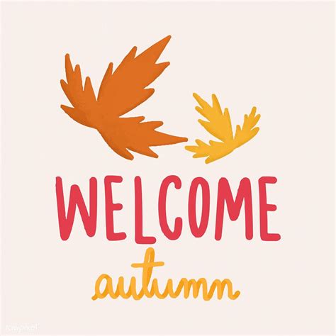 Welcome Autumn Season Illustration Vector Free Image By